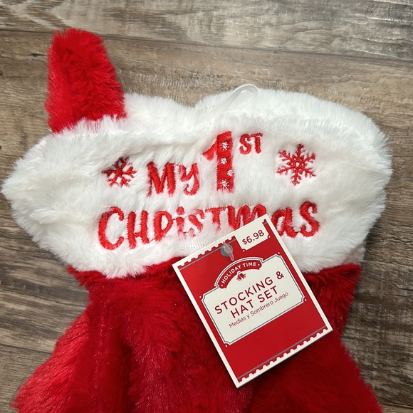 NWT • Holiday time • my 1st Christmas stocking/hat set - Picture 2 of 2